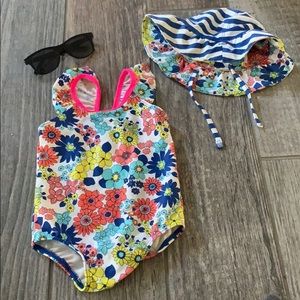 Tucker and Tate 9month swimsuit with hat